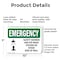 Signmission Safety Shower And Eye Wash Station With Symbol, 10 in W x Rectangle, Plastic OS-2PACK-EM-P-710-L-10418 - alternate 3